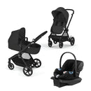 Eos 5-in-1 Travel System Stroller + Lightweight Aton G Infant Car Seat - Moon Black