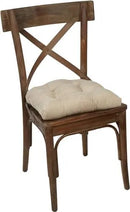 Overstuffed Non-Slip Dining Chair Cushions - Linear Stone Tan