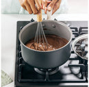 3 Qt Hard Anodized Ceramic Nonstick Saucepan with Lid