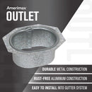 Amerimax 1.5 in. H X 3 in. W X 2 in. L Metallic Aluminum C Downspout Outlet