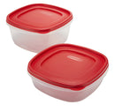 Food Storage Containers with Easy Find Lids - Red