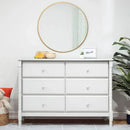 Jenny Lind Spindle 6-Drawer Dresser - White