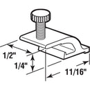Prime-Line Mill Aluminum Storm Door Panel Clip For 1/2 inch 8 pk