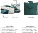Bebejan Peacock Jardin 5 Piece Reversible Comforter Set - Queen