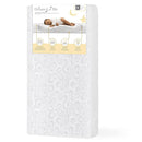 2 in 1 Breathable Fiber Two Sided Portable Mini Crib Mattress - White