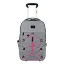 Rolling Laptop Backpack - Gray/Pink
