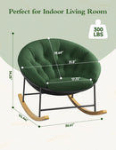 Round Saucer Rocking Chair - Natural Wood