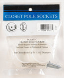 John Sterling Pro 1-3/8 in. L X 1-3/8 in. D Powder Coated Plastic Rod Socket, Pack of 25