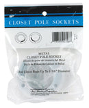 John Sterling Pro 1-3/8 in. L X 1-3/8 in. D Powder Coated Steel Rod Socket, Pack of 25