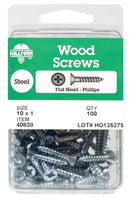HILLMAN No. 8 X 3/4 in. L Phillips Zinc-Plated Coarse Wood Screws 1 pk, Pack of 5