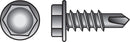 HILLMAN No. 10 Ga. X 2 in. L Hex Hex Washer Head Sheet Metal Screws 100 pk