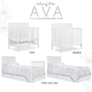 Ava 4-in-1 Convertible Mini Crib in White