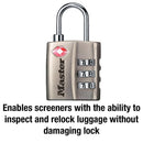 Master Lock 1-5/16 in. H X 3/8 in. W X 1-3/16 in. L Metal 3-Dial Combination Luggage Lock