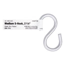 Hampton Medium Zinc-Plated Silver Steel 2.125 in. L S-Hook 55 lb 1 pk, Pack of 20