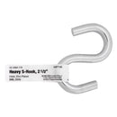Hampton Small Zinc-Plated Silver Steel 2.5 in. L S-Hook 250 lb 1 pk, Pack of 20