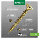 SPAX Multi-Material No. 8 Label X 3/4 in. L Unidrive Flat Head Serrated Construction Screws