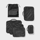 7pc Packing Cube Set with Compression - Black