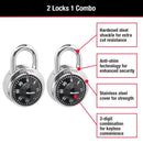 Master Lock 2 in. H X 7/8 in. W X 1-7/8 in. L Steel Anti-Shim Technology Combination Padlock