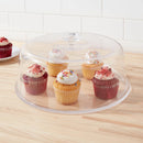 12" Plastic Cake Tray with Lid