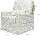 Sarah Flint x Namesake Crawford Swivel Glider - Green Lattice Performance Eco-Weave