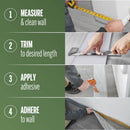 M-D Building Products 4 in. H X 0.08 in. W X 60 ft. L Dry Back Snow White Vinyl Wall Base