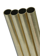 K&S 15/32 in. D X 36 in. L Round Brass Tube 4 pk, Pack of 4