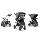 3-in-1 Quick-Fold Travel System - Grey