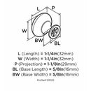 Amerock Allison Round Cabinet Knob 1-1/4 in. D 1-1/8 in. Polished Brass 1 pk