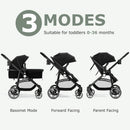 e-Priam2 Electric Stroller - Leaf Green / Matte Black