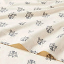 King Ultra Soft Flannel Sheet Set Blue Woodblock