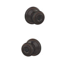 Schlage Georgian Aged Bronze Entry Door Knob 1-3/4 in.