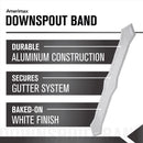Amerimax 0.25 in. H X 2 in. W X 13.5 in. L White Aluminum K Downspout Strap, Pack of 50