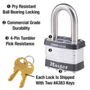 Master Lock 1-1/2 in. H X 7/8 in. W X 2 in. L Steel 4-Pin Cylinder Exterior Padlock, Pack of 6