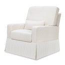 Crawford Pillowback Comfort Swivel Glider - Fog Chatham Stripe Performance Eco-Weave