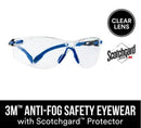 Scotchgard 47210H1-VDC-PS Anti-Fog Goggle with Scotchgard Protector, Universal, Wraparound Frame, Polycarbonate Frame