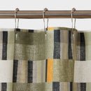 Broken Stripe Shower Curtain Green