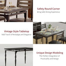 5 Pieces Dining Set - Black