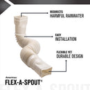 Amerimax Flex-A-Spout 4.5 in. H X 4.5 in. W X 55 in. L Tan Vinyl Downspout Extension