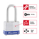 Master Lock 3-3/16 in. H X 1-9/16 in. W X 27/32 in. L Steel 4-Pin Cylinder Exterior Padlock