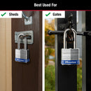 Master Lock 3-3/16 in. H X 1-9/16 in. W X 27/32 in. L Steel 4-Pin Cylinder Exterior Padlock