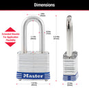 Master Lock 3-3/16 in. H X 1-9/16 in. W X 27/32 in. L Steel 4-Pin Cylinder Exterior Padlock