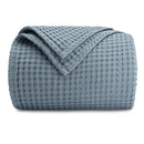 Waffle Blanket for Adults, Extra Large - Throw 50" x 60”, Pacific Blue