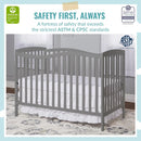 Chelsea 5-in-1 Convertible Crib - Steel Grey