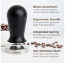 51mm Espresso Coffee Tamper with Spring - Chromed Steel