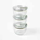 Round Glass Food Storage Containers - Set of 3