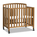 Dylan Folding Portable 3-in-1 Mini Crib and Twin Bed - Chestnut