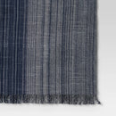 72" x 14" Cotton Striped Table Runner - Navy Blue