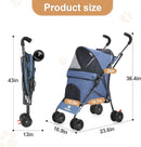 Travel Portable Dog Stroller - Navy