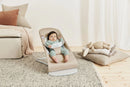 Bouncer Balance Soft, Beige/Gray w/ Flying Friends Bundle