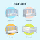 Colby 4-in-1 Low-Profile Convertible Crib - Powder Blue